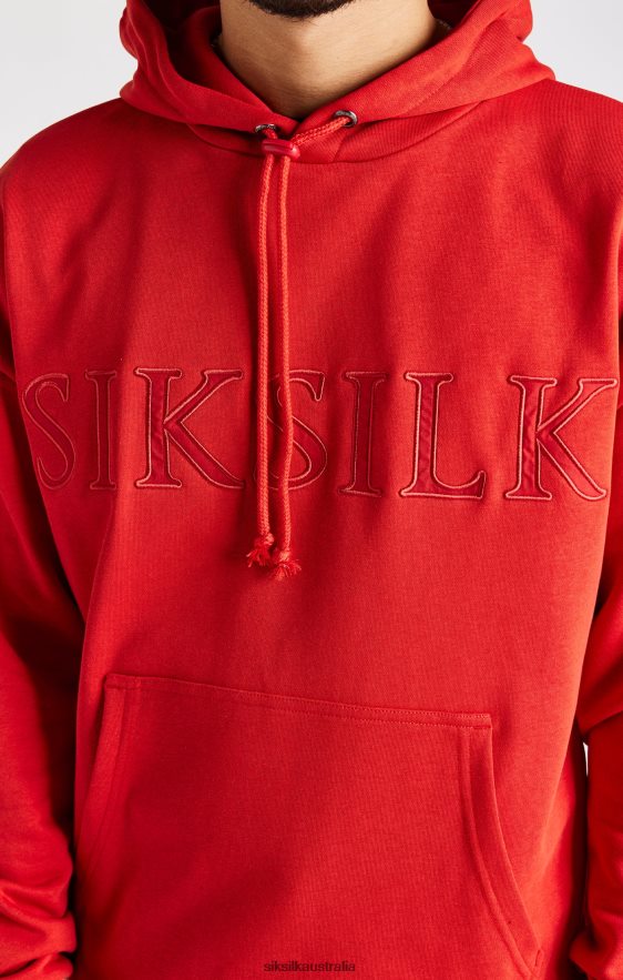Men Apparel TB82N424 SikSilk Red Applique Hoodie