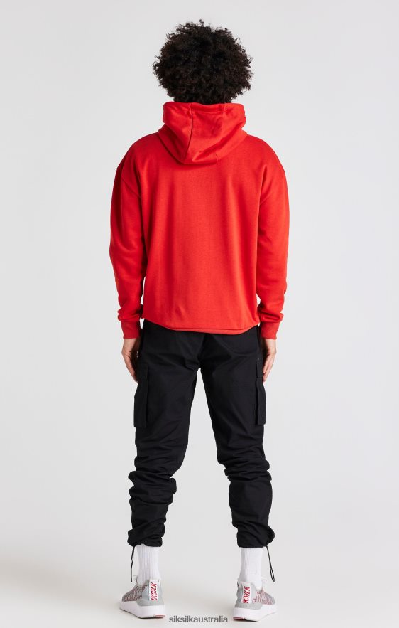 Men Apparel TB82N424 SikSilk Red Applique Hoodie