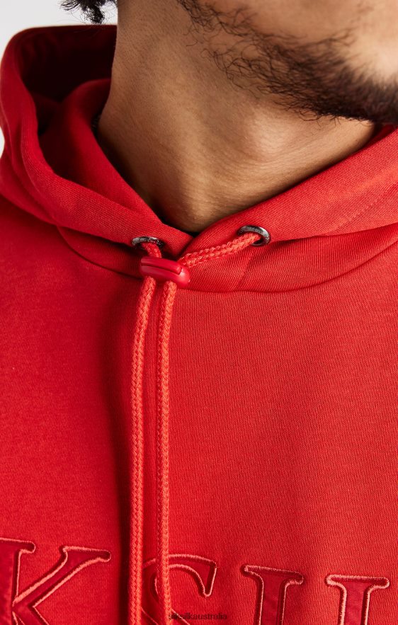 Men Apparel TB82N424 SikSilk Red Applique Hoodie