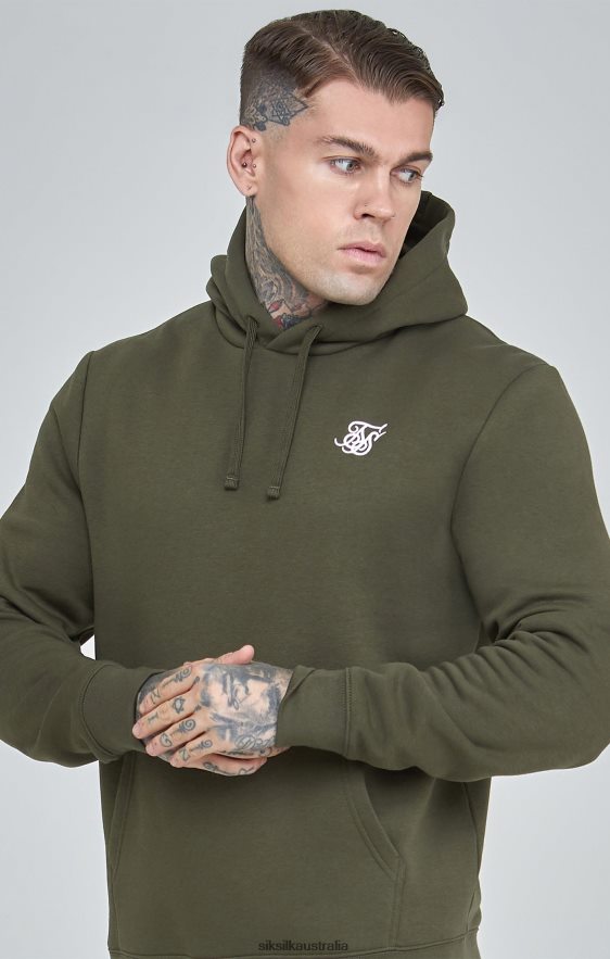 Men Apparel TB82N431 SikSilk Khaki Essential Overhead Hoodie