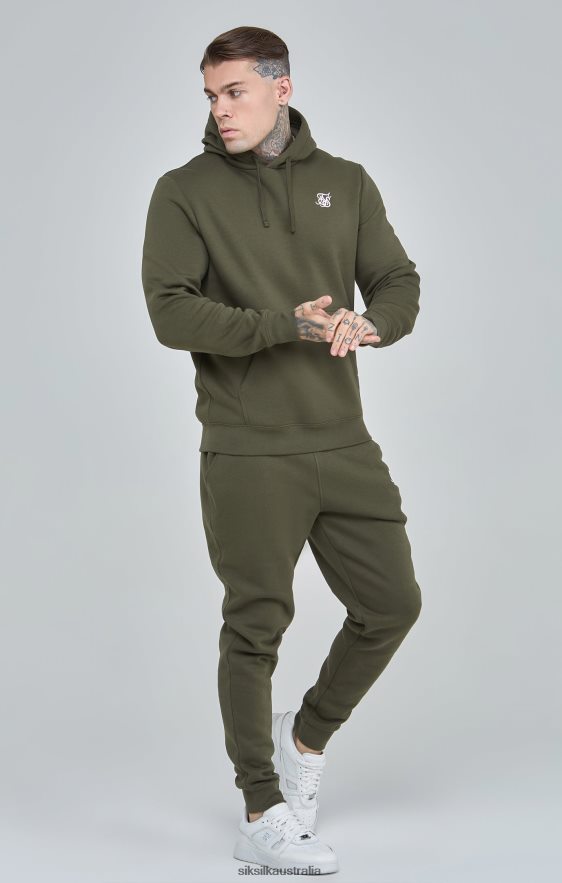 Men Apparel TB82N431 SikSilk Khaki Essential Overhead Hoodie