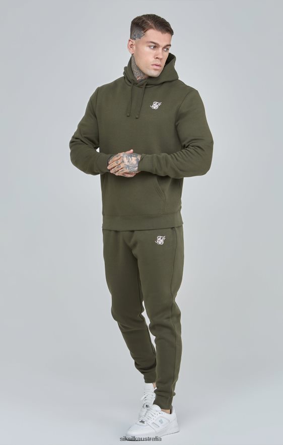 Men Apparel TB82N431 SikSilk Khaki Essential Overhead Hoodie