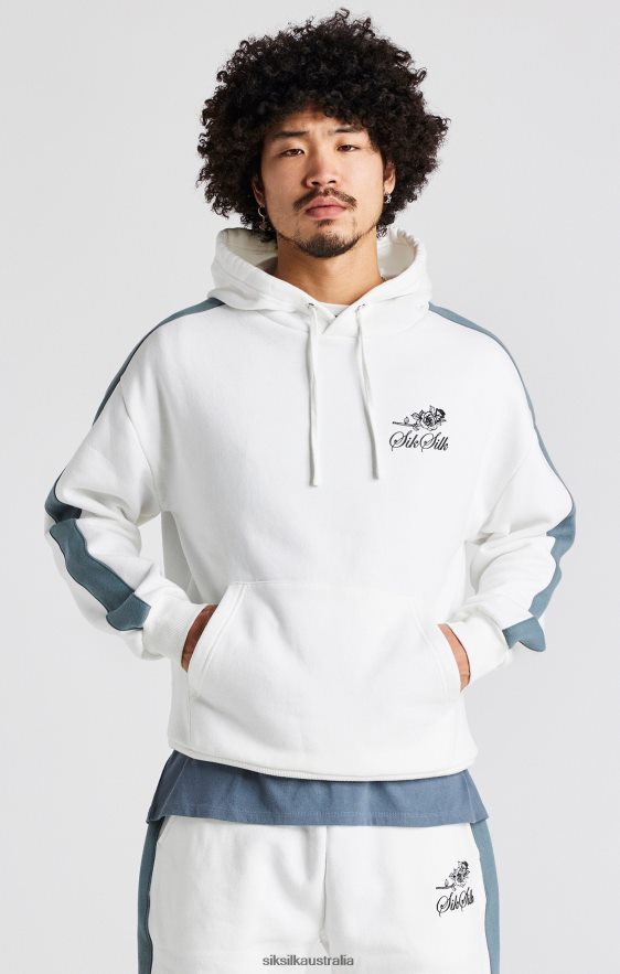 Men Apparel TB82N433 SikSilk White Rose Oversized Hoodie