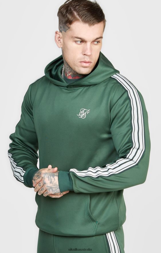 Men Apparel TB82N434 SikSilk Green Smart Overhead Hoodie
