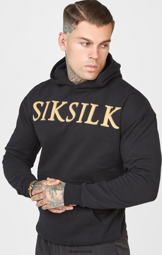 Men Apparel TB82N436 SikSilk Gold Applique Hoodie