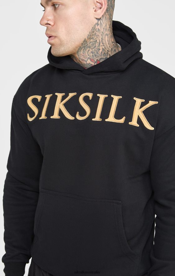 Men Apparel TB82N436 SikSilk Gold Applique Hoodie
