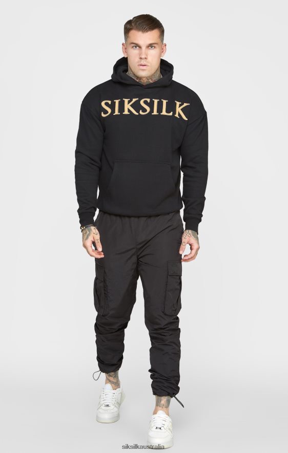 Men Apparel TB82N436 SikSilk Gold Applique Hoodie