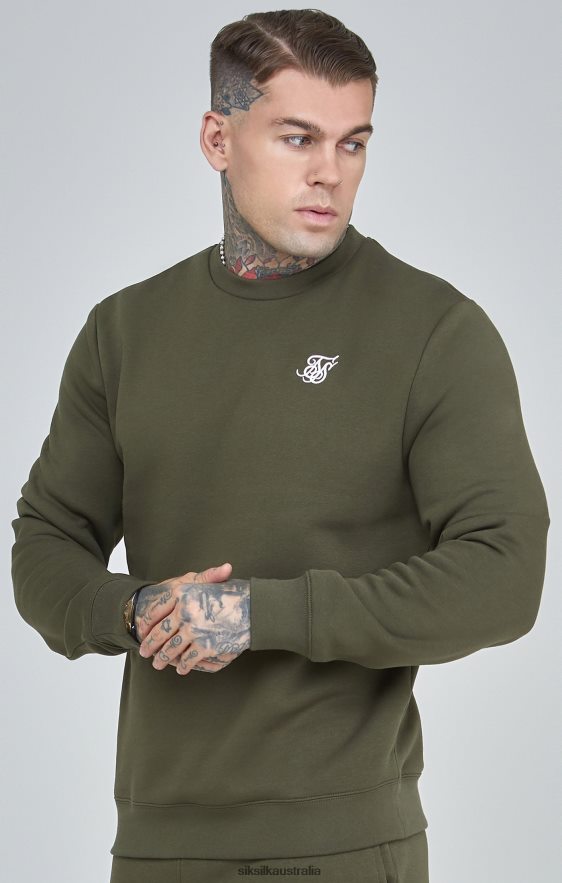 Men Apparel TB82N441 SikSilk Khaki Essential Sweatshirt