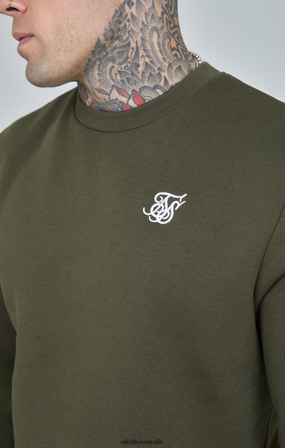 Men Apparel TB82N441 SikSilk Khaki Essential Sweatshirt