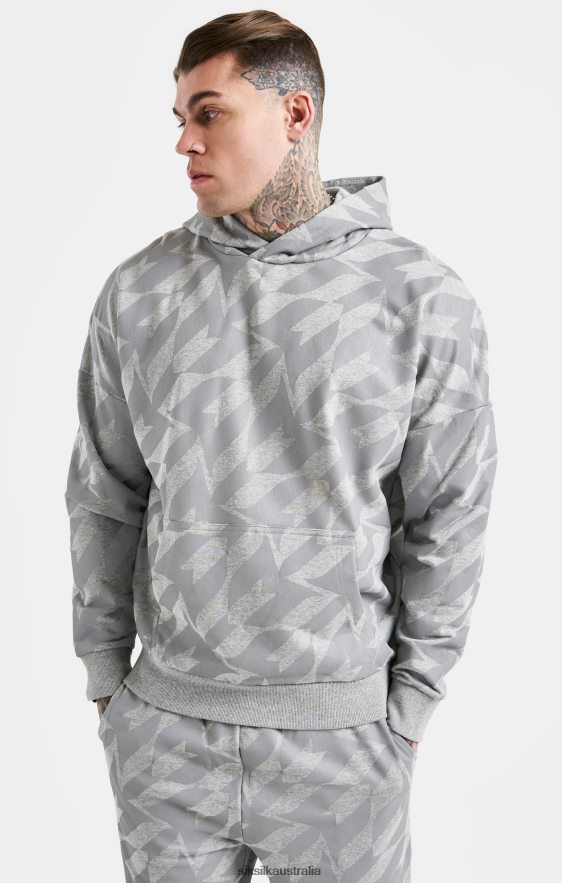 Men Apparel TB82N447 SikSilk x Messi Silver Print Hoodie