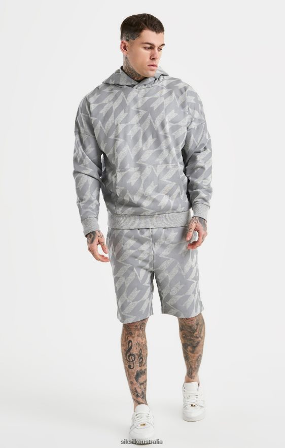 Men Apparel TB82N447 SikSilk x Messi Silver Print Hoodie