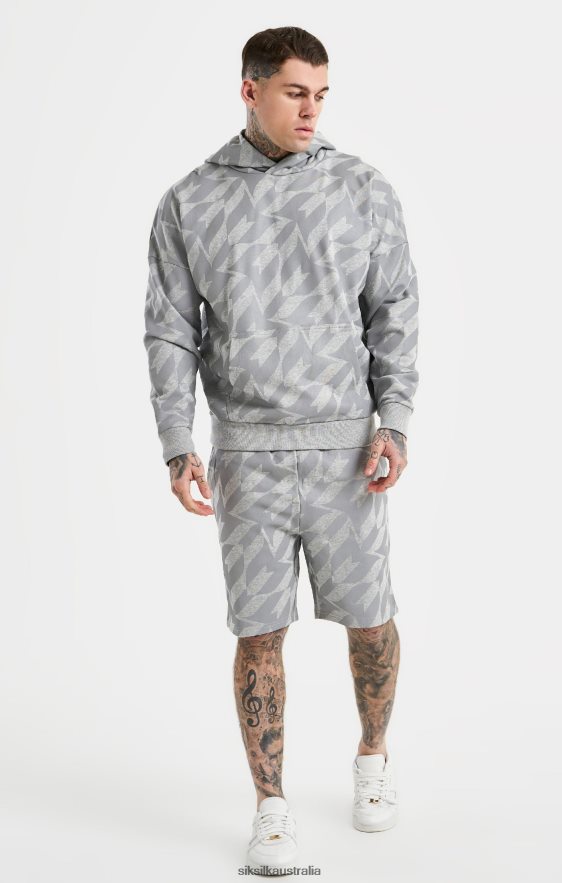 Men Apparel TB82N447 SikSilk x Messi Silver Print Hoodie