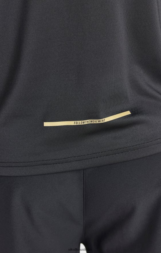 Men Apparel TB82N449 SikSilk Black Sports Zip Thru