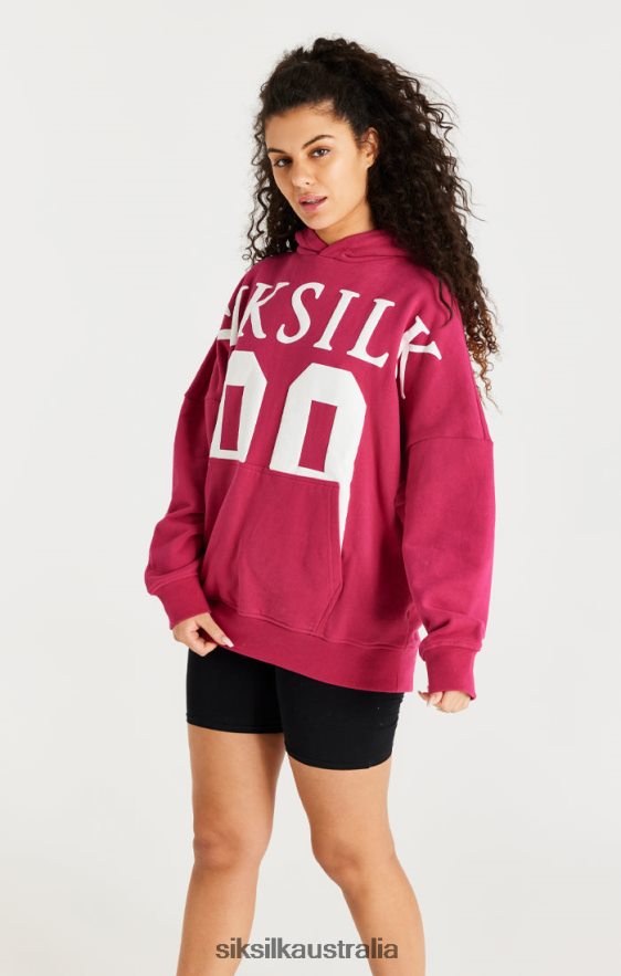 Men Apparel TB82N459 SikSilk Pink Relaxed Fit Overhead Hoodie