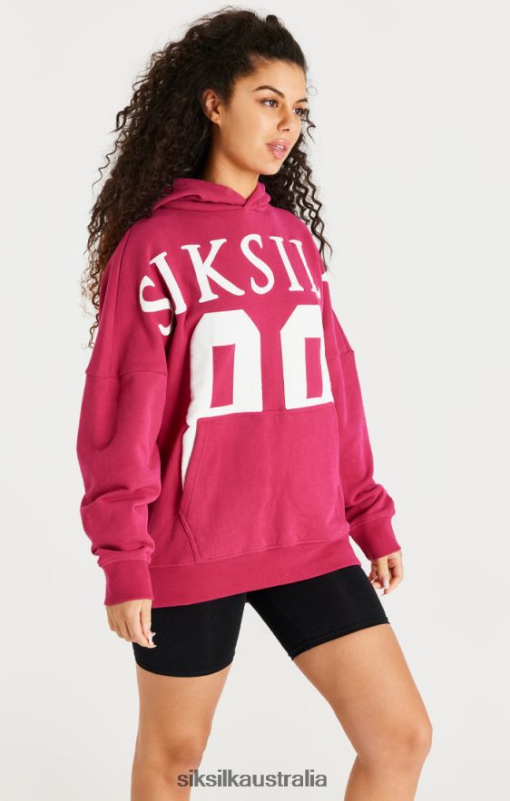 Men Apparel TB82N459 SikSilk Pink Relaxed Fit Overhead Hoodie