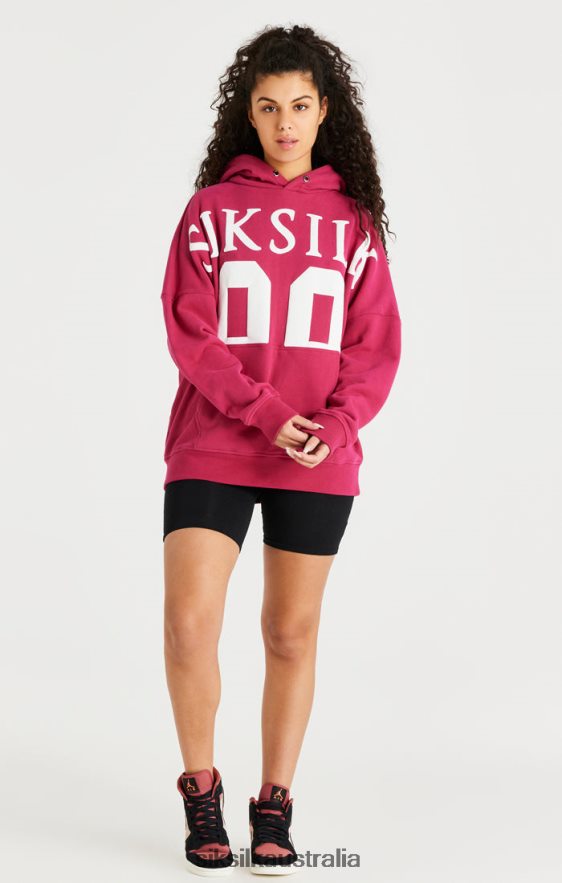 Men Apparel TB82N459 SikSilk Pink Relaxed Fit Overhead Hoodie