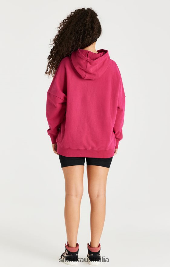 Men Apparel TB82N459 SikSilk Pink Relaxed Fit Overhead Hoodie