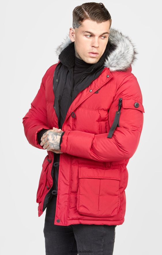 Men Apparel TB82N470 SikSilk Red Arctic Parka