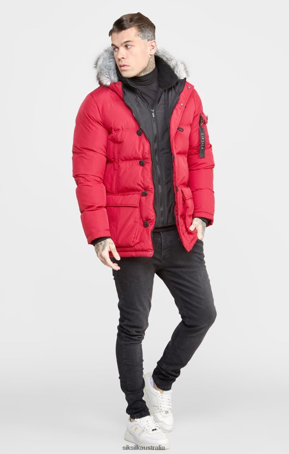 Men Apparel TB82N470 SikSilk Red Arctic Parka