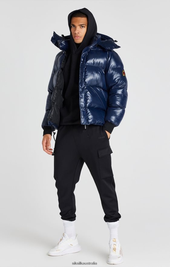 Men Apparel TB82N478 SikSilk Navy Puffer Jacket
