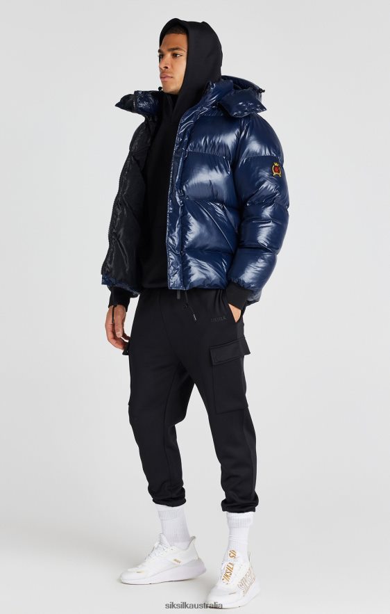Men Apparel TB82N478 SikSilk Navy Puffer Jacket