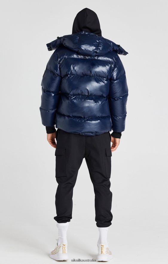 Men Apparel TB82N478 SikSilk Navy Puffer Jacket