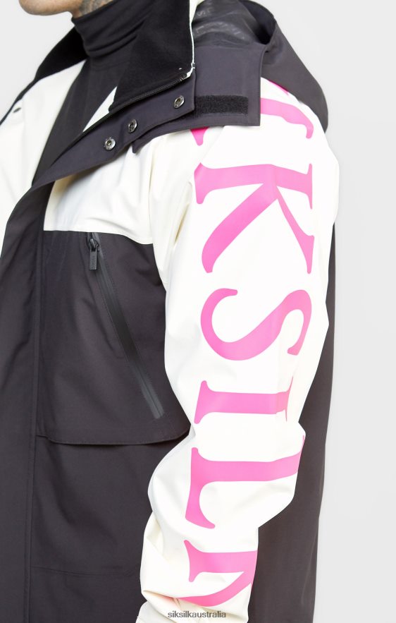 Men Apparel TB82N482 SikSilk Ecru Technical Jacket