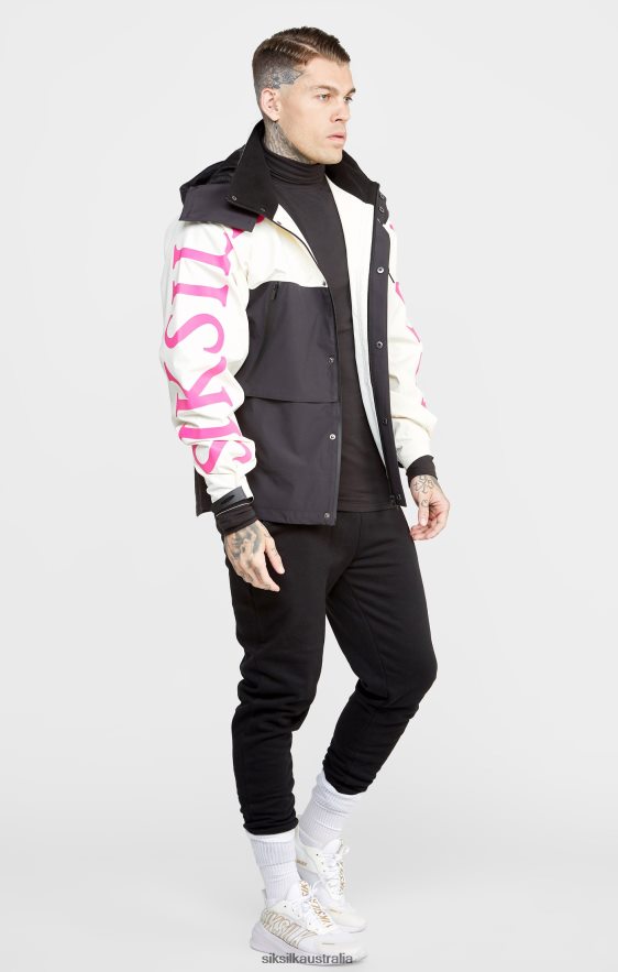 Men Apparel TB82N482 SikSilk Ecru Technical Jacket
