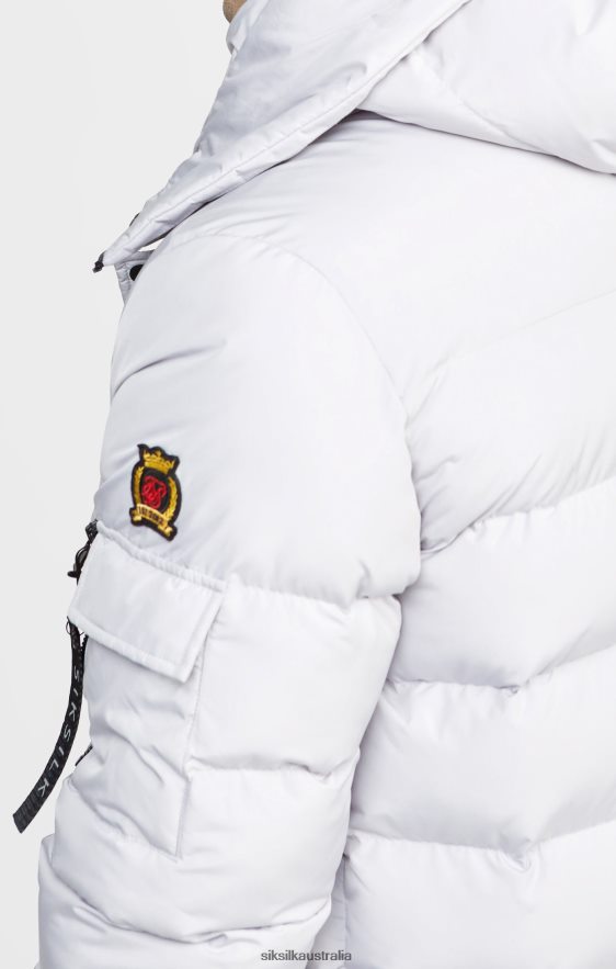 Men Apparel TB82N487 SikSilk Grey Parka Jacket