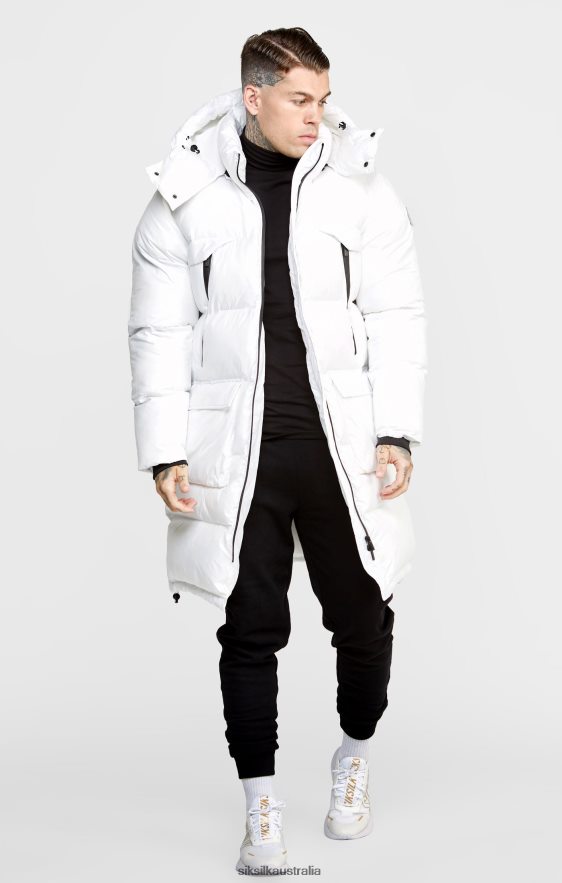 Men Apparel TB82N488 SikSilk White Managers Coat