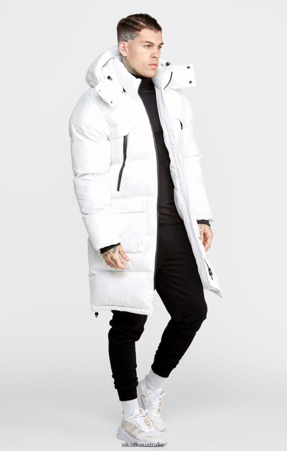Men Apparel TB82N488 SikSilk White Managers Coat