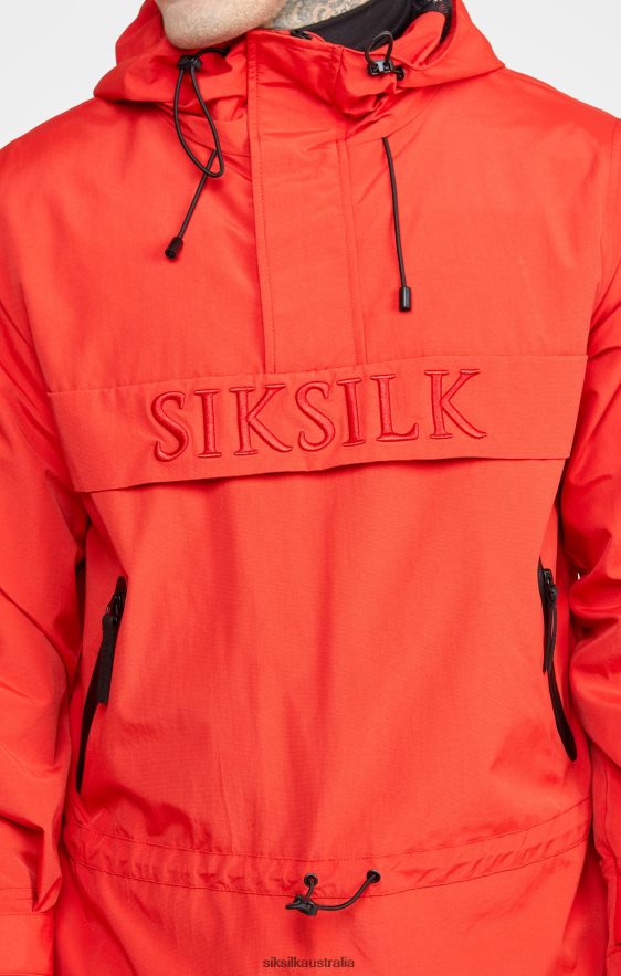 Men Apparel TB82N489 SikSilk Red Overhead Jacket
