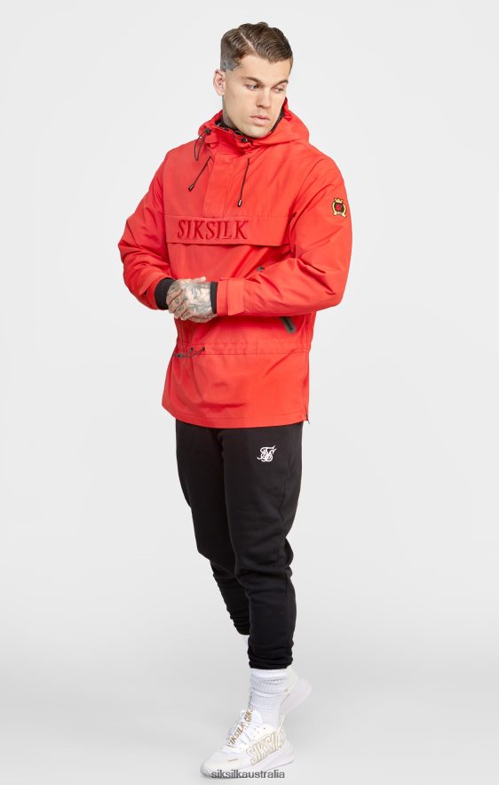 Men Apparel TB82N489 SikSilk Red Overhead Jacket