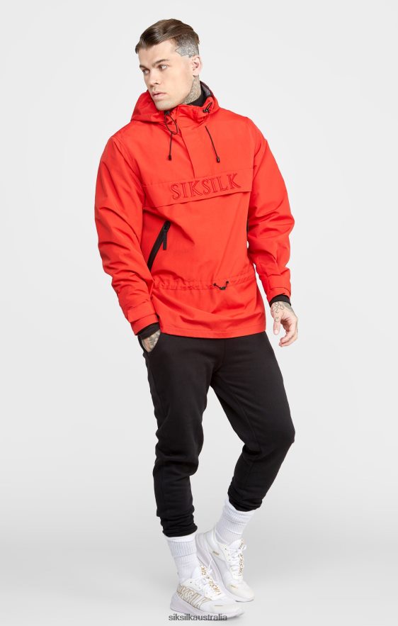 Men Apparel TB82N489 SikSilk Red Overhead Jacket