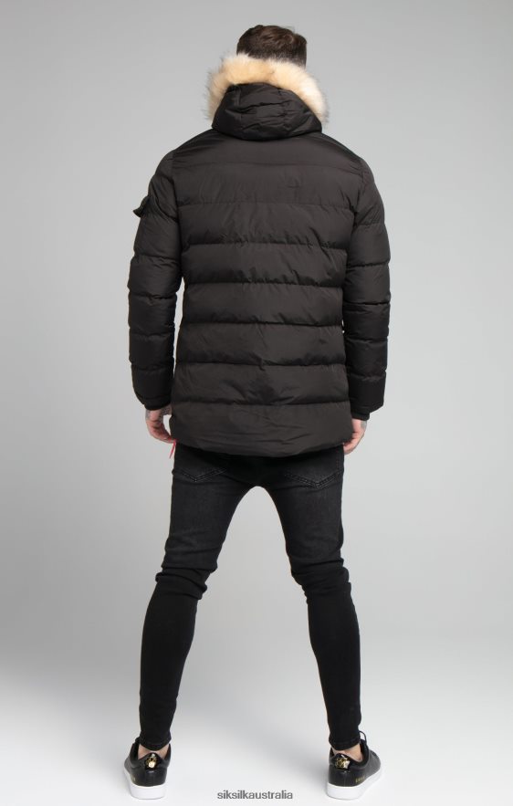 Men Apparel TB82N493 SikSilk Black Expedition Parka