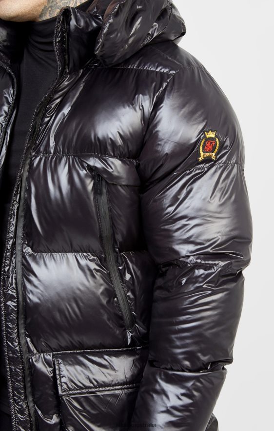 Men Apparel TB82N497 SikSilk Black Managers Coat