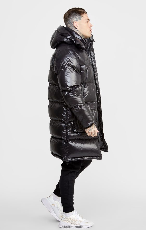 Men Apparel TB82N497 SikSilk Black Managers Coat