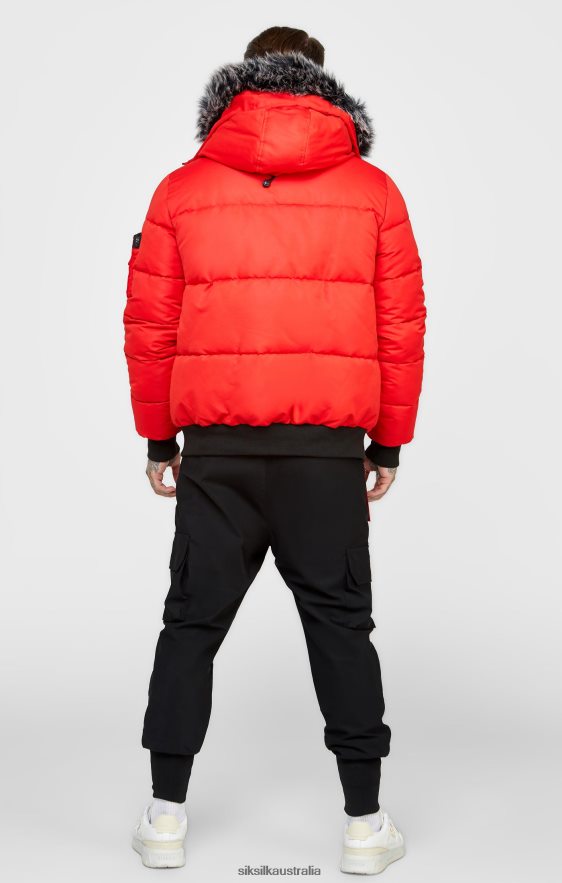 Men Apparel TB82N500 SikSilk Red Bomber Jacket