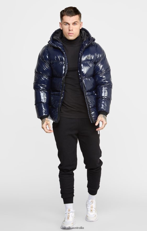 Men Apparel TB82N501 SikSilk Navy Gloss Puffer Jacket