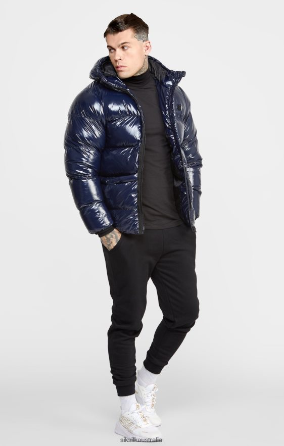 Men Apparel TB82N501 SikSilk Navy Gloss Puffer Jacket
