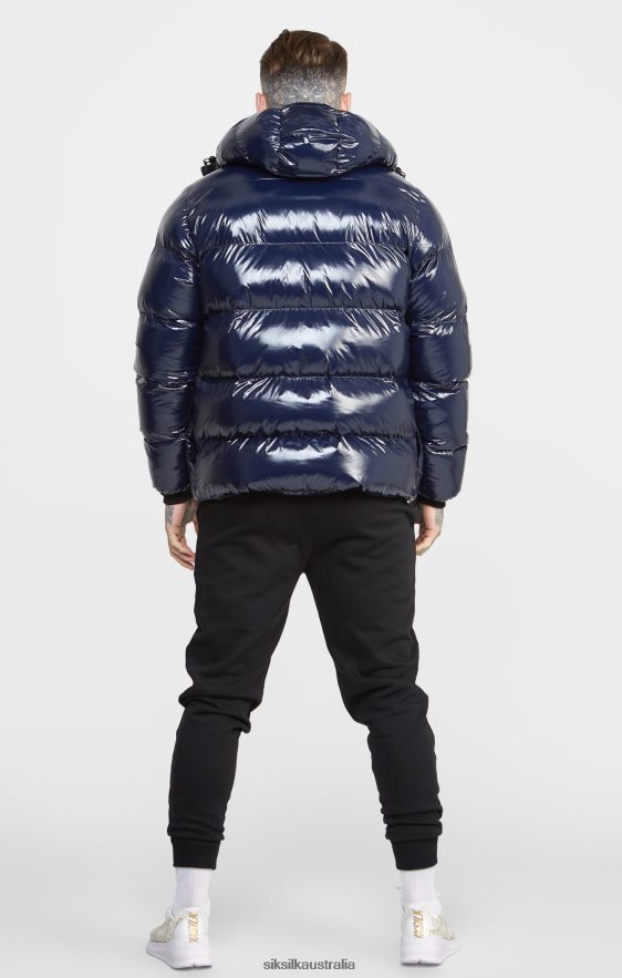 Men Apparel TB82N501 SikSilk Navy Gloss Puffer Jacket