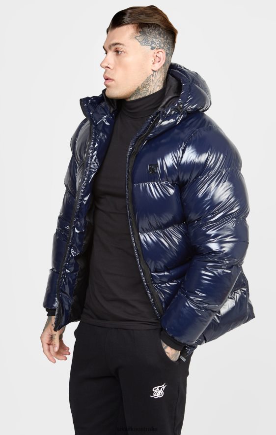 Men Apparel TB82N501 SikSilk Navy Gloss Puffer Jacket