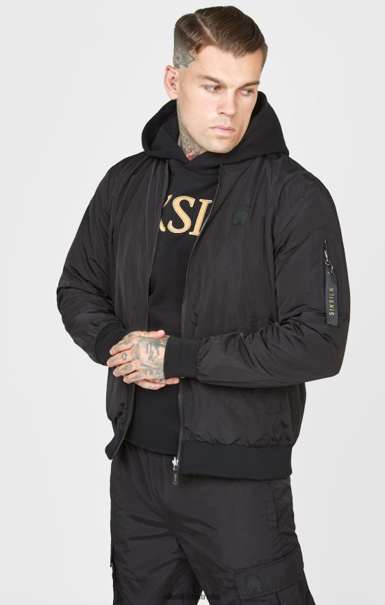 Men Apparel TB82N502 SikSilk Black Reversible Bomber