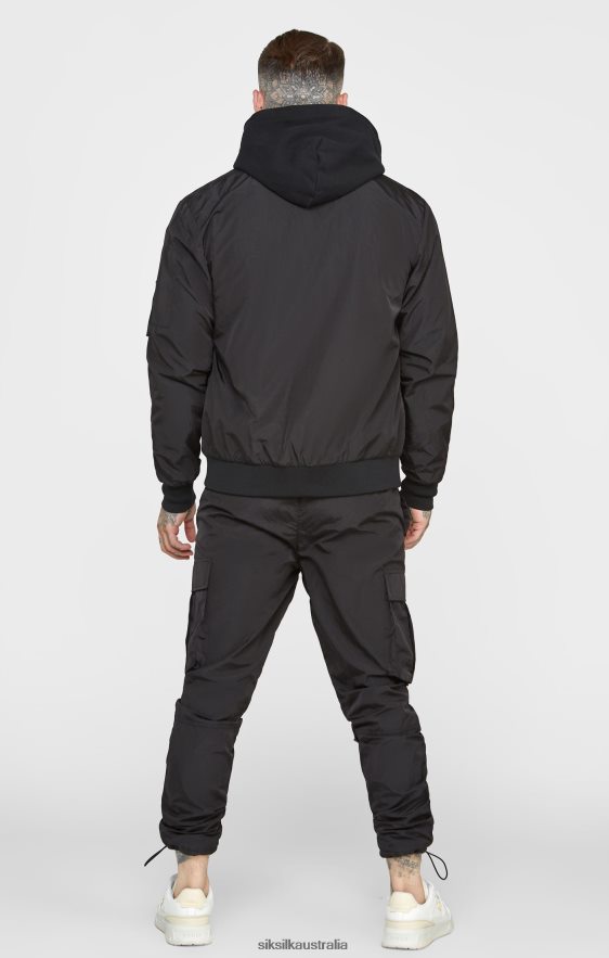 Men Apparel TB82N502 SikSilk Black Reversible Bomber