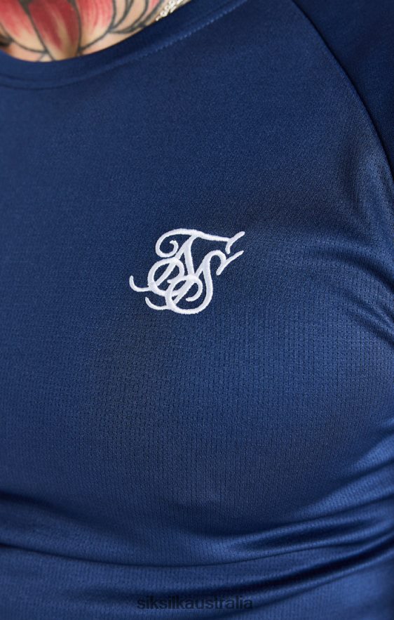Men Apparel TB82N369 SikSilk Navy Elastic Cuff T-Shirt