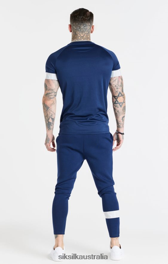 Men Apparel TB82N369 SikSilk Navy Elastic Cuff T-Shirt