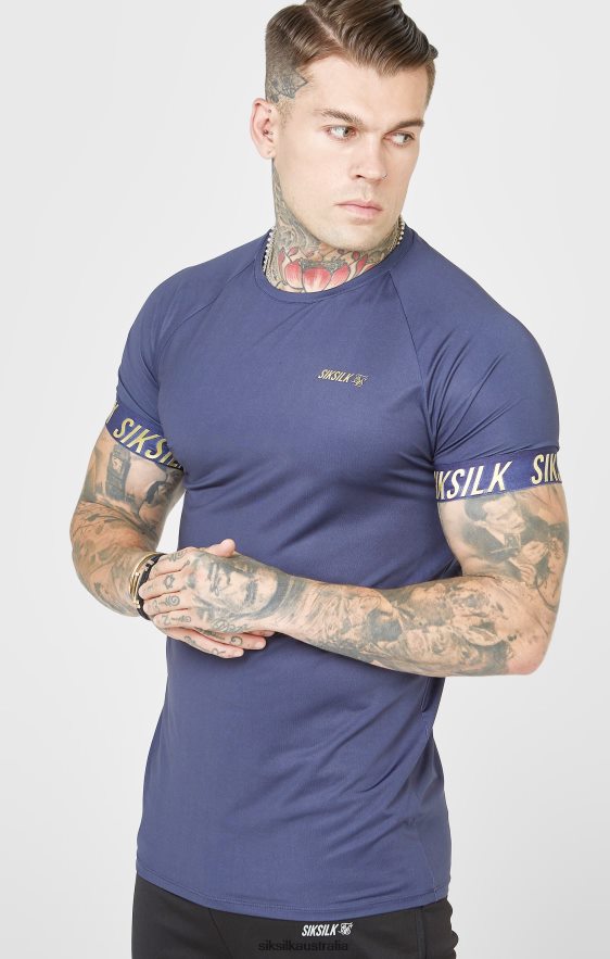 Men Apparel TB82N371 SikSilk Navy Sports T-Shirt