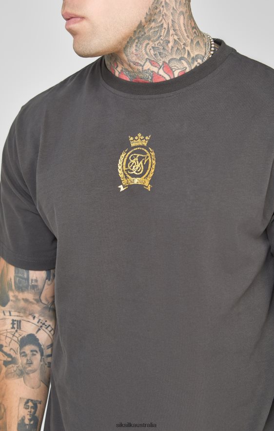 Men Apparel TB82N375 SikSilk Black Foil T-Shirt