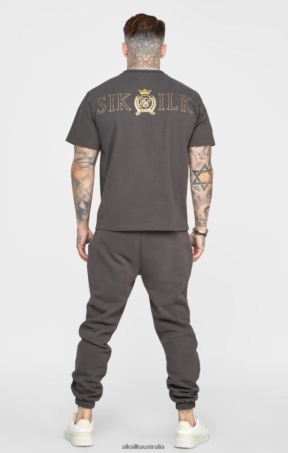 Men Apparel TB82N375 SikSilk Black Foil T-Shirt