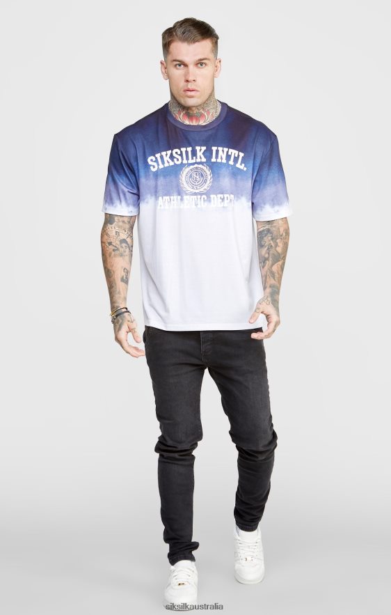 Men Apparel TB82N384 SikSilk Navy Graphic Fade T-Shirt